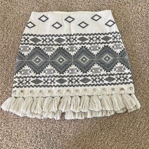 Lulus fringe tribal skirt
